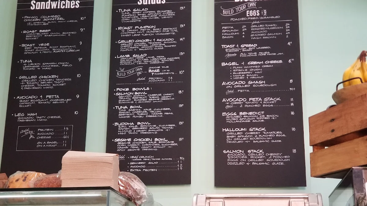 Menu, Grounded 2050 Cafe