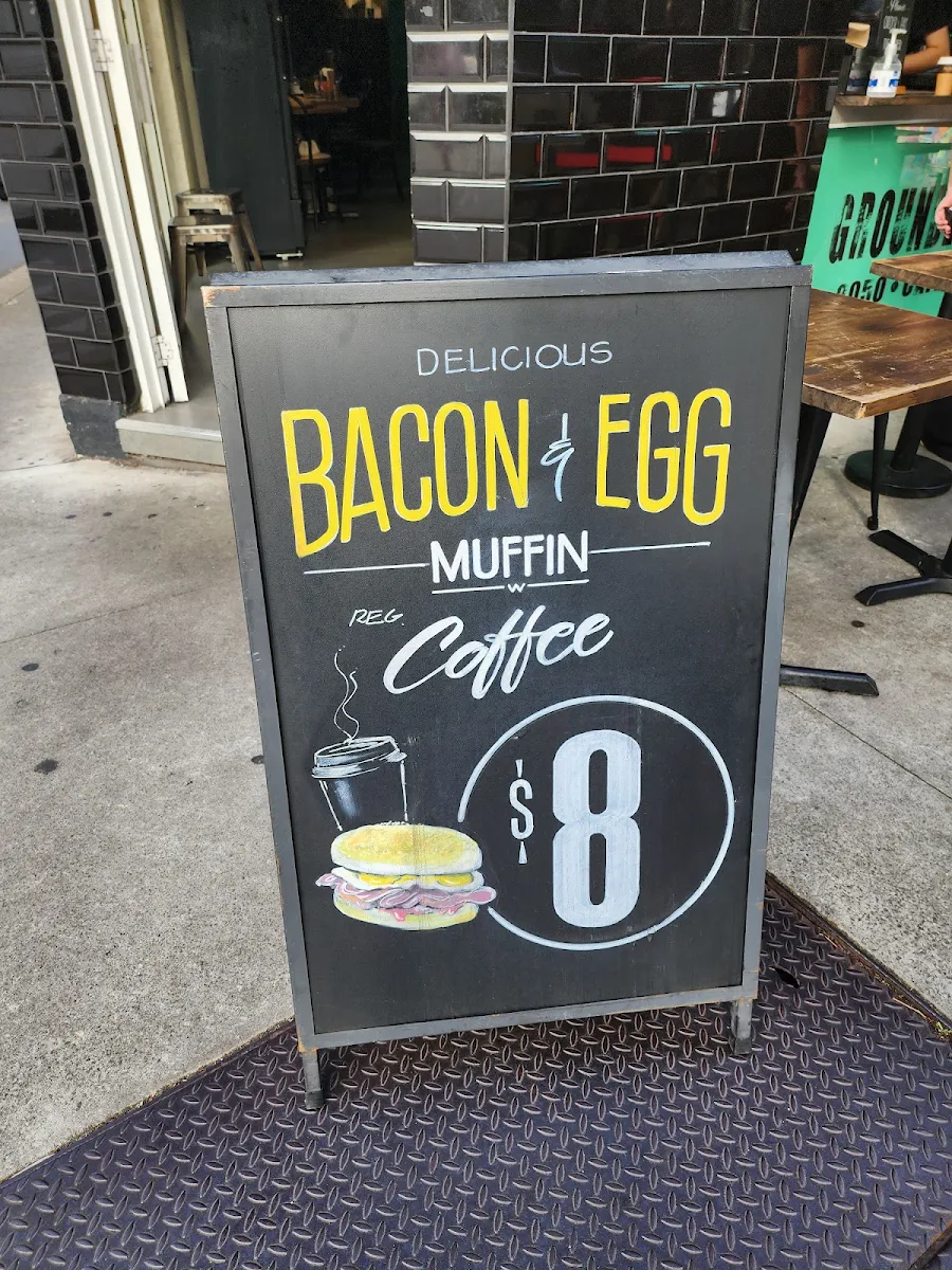 Menu, Grounded 2050 Cafe