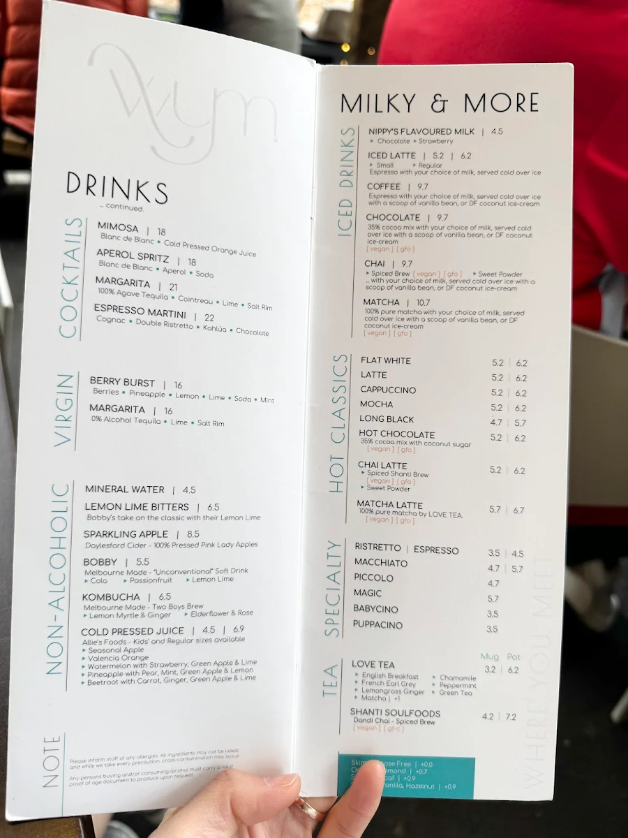 Menu, WYM | Geelong Botanic Gardens