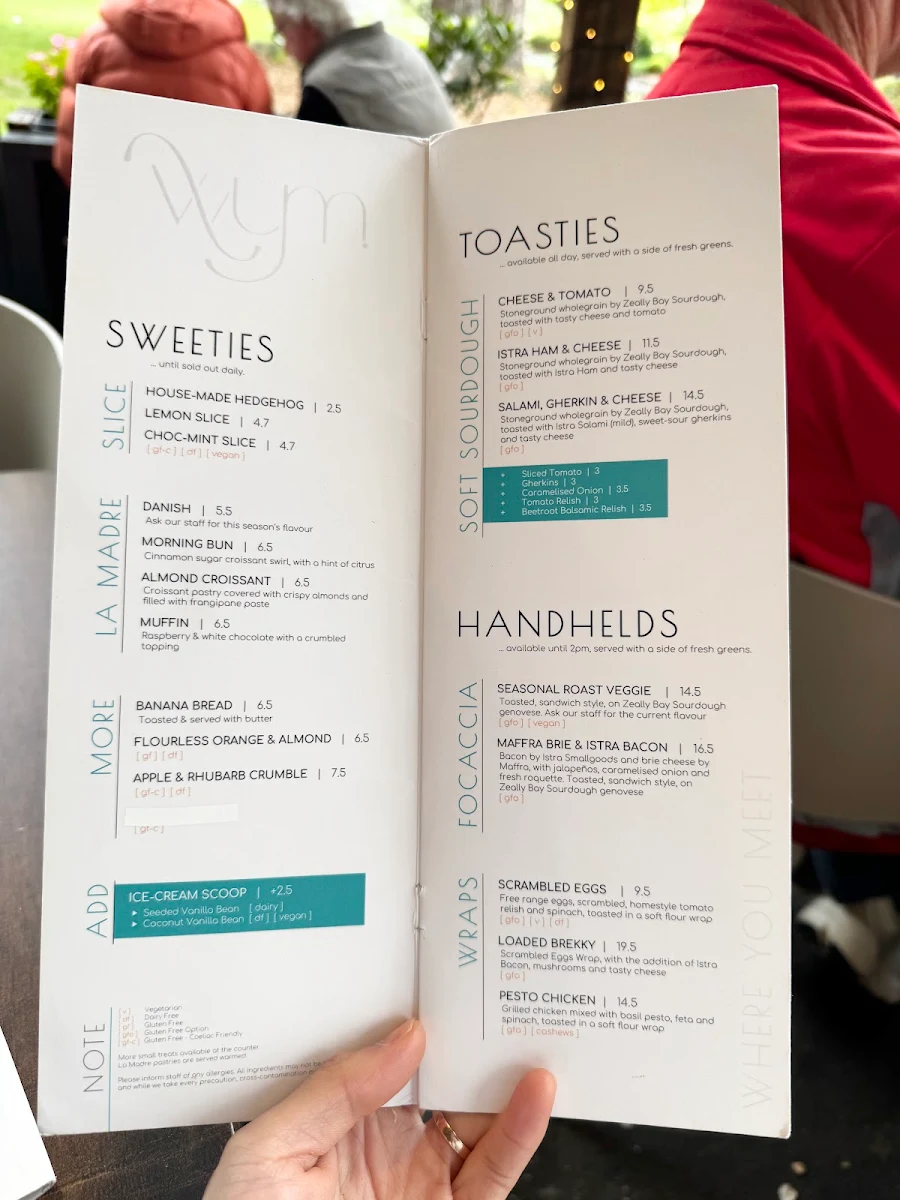 Menu, WYM | Geelong Botanic Gardens