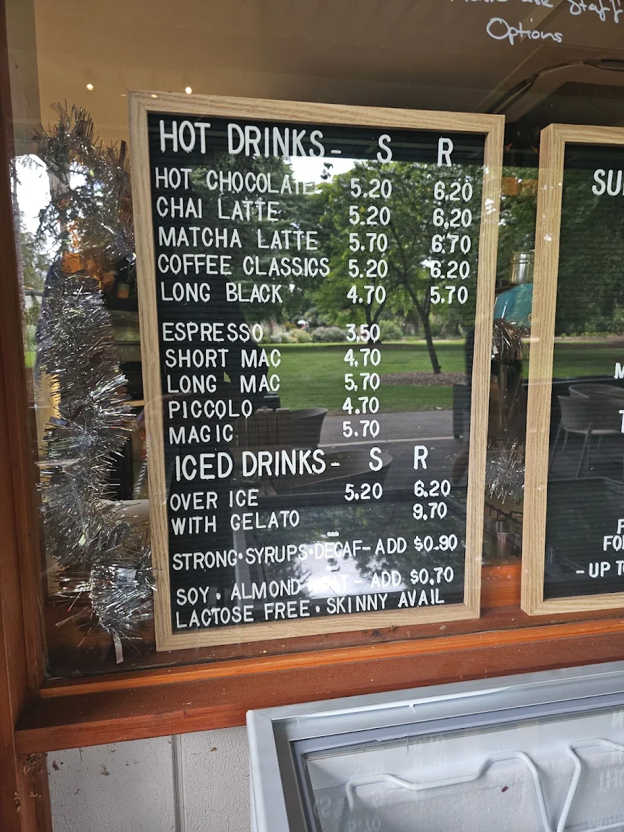 Menu, WYM | Geelong Botanic Gardens