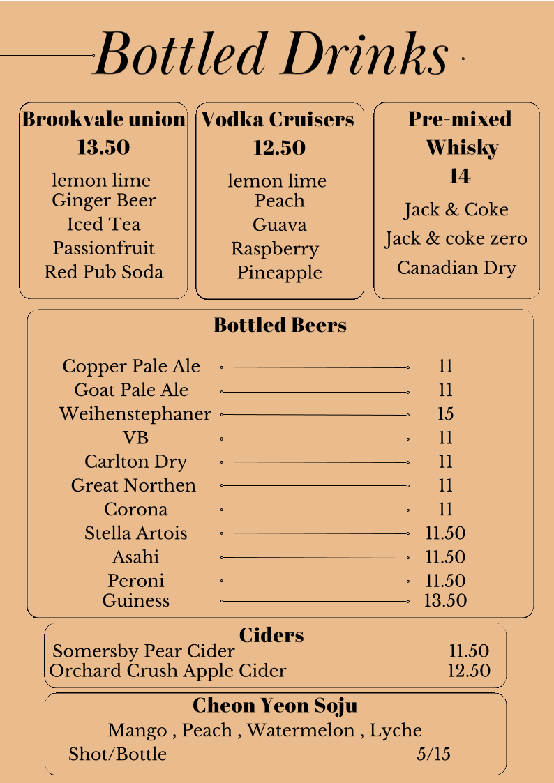 Menu, TWILIGHT CITY