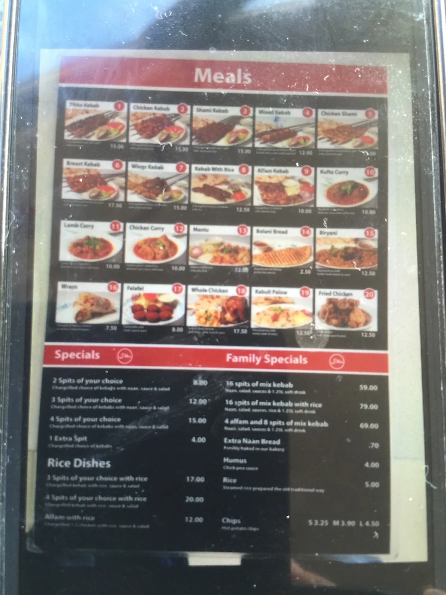 Menu, Lawash Bakery
