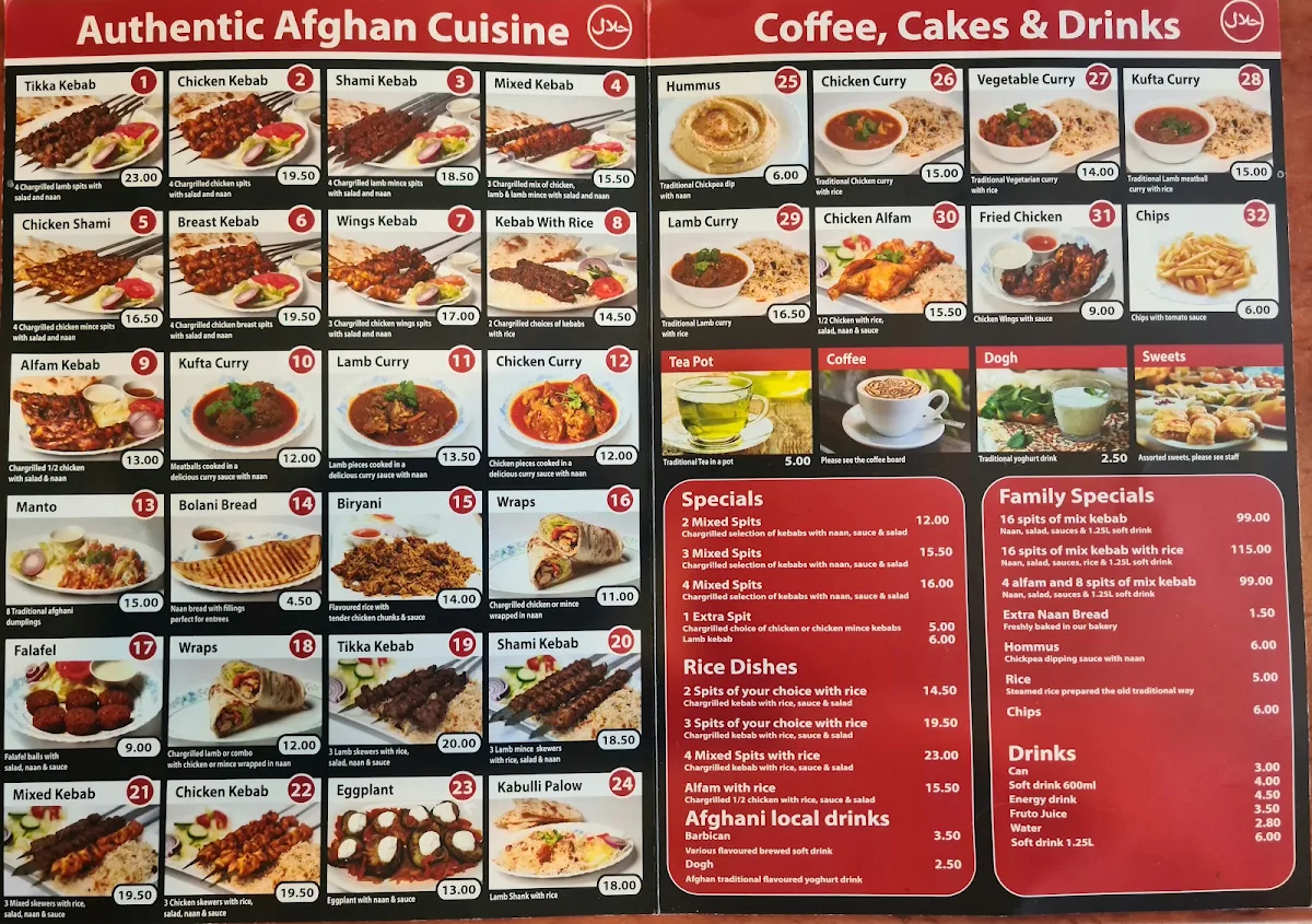 Menu, Lawash Bakery