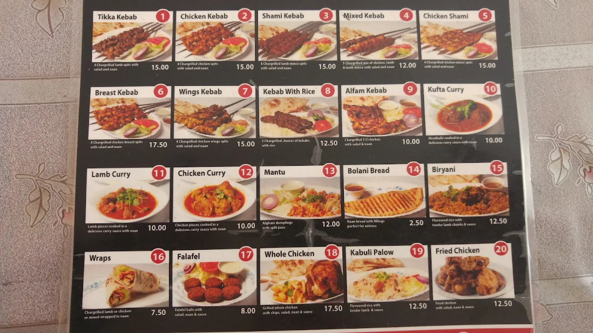 Menu, Lawash Bakery