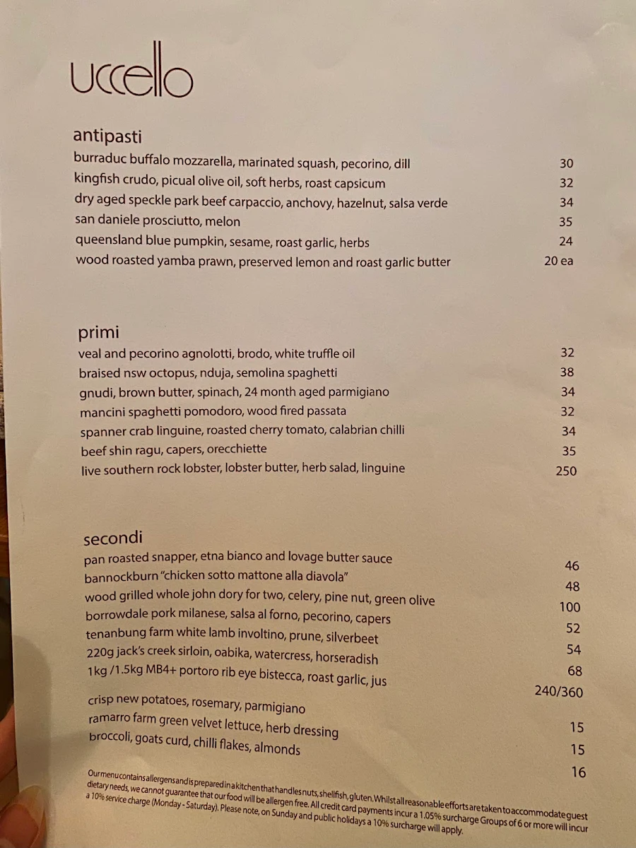 Menu, uccello
