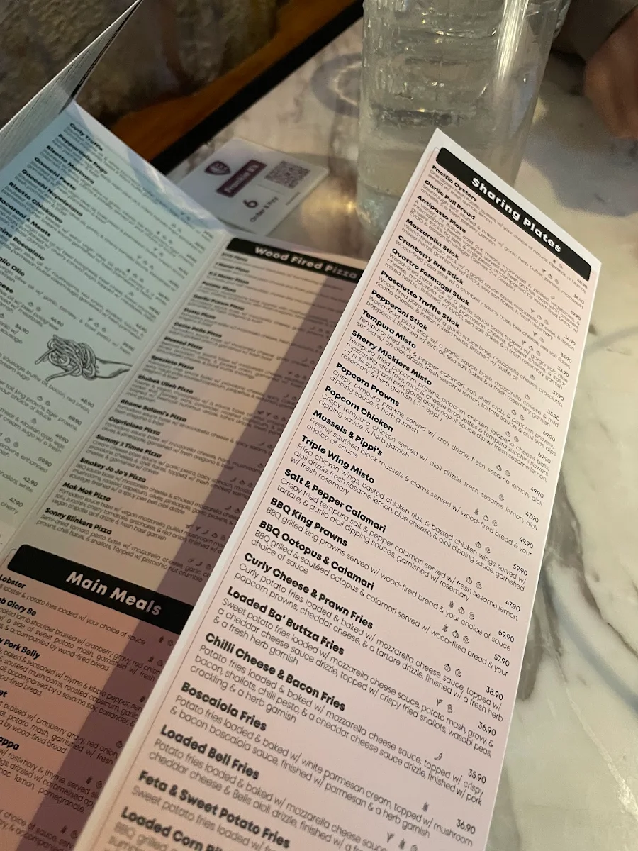 Menu, BOCCA by Frankie B's