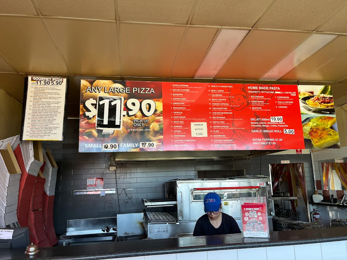 Menu, Jessie's Pizza - Oakleigh