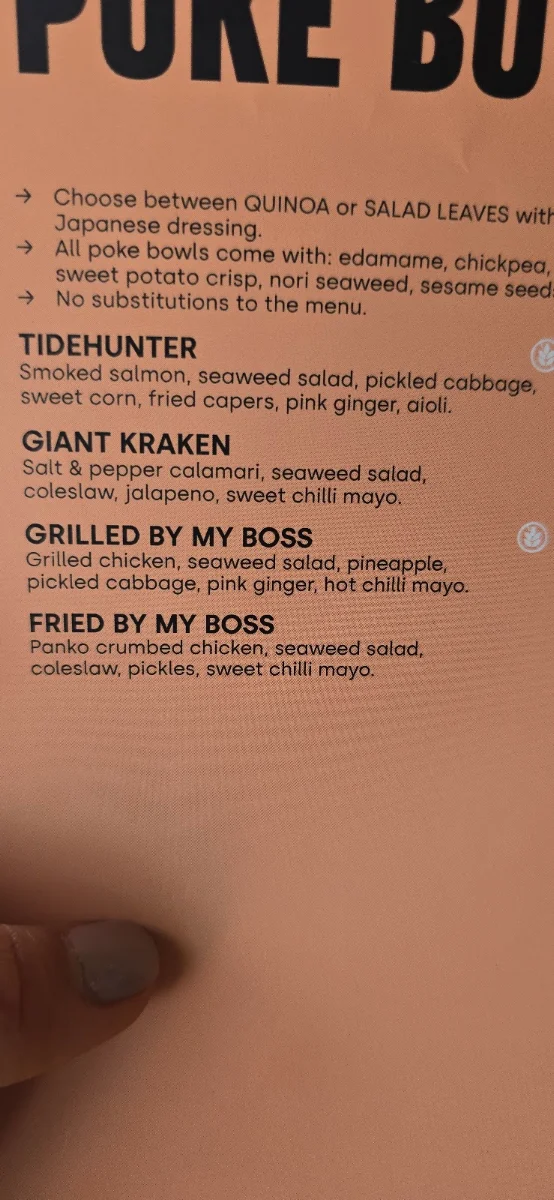Menu, MAD BENJI
