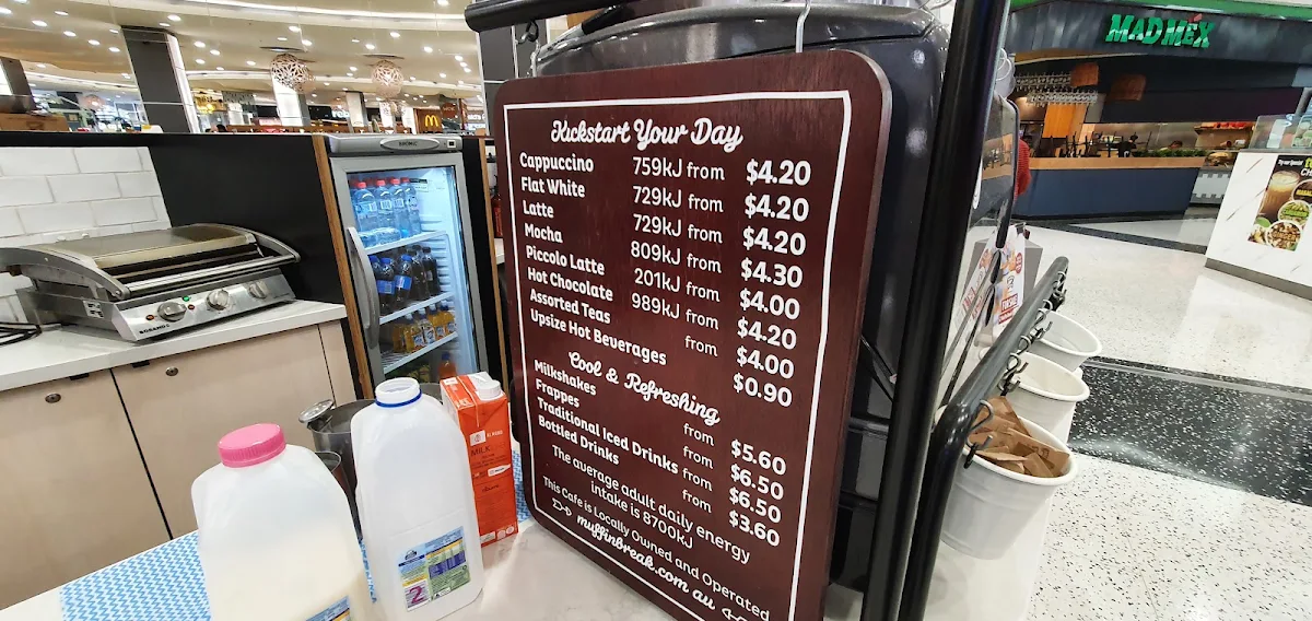 Menu, Muffin Break Hornsby