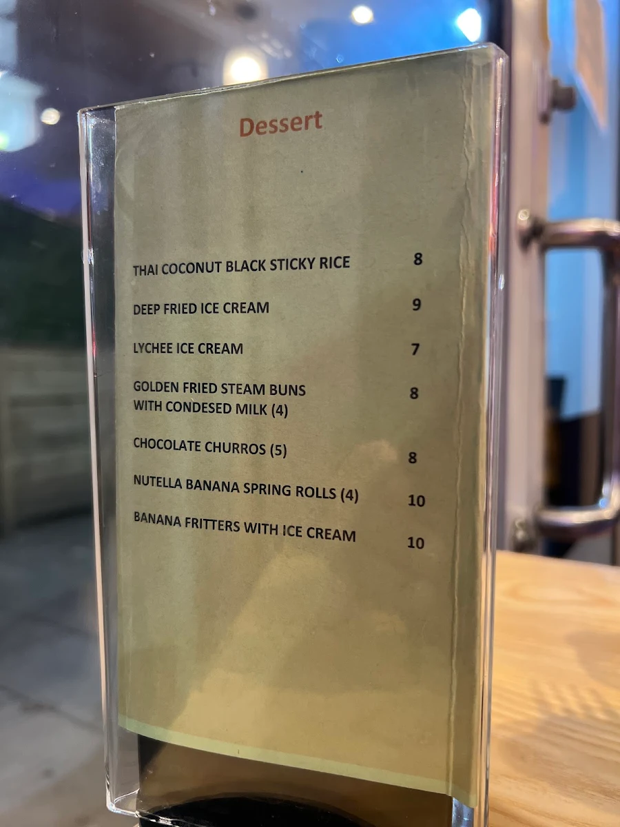 Menu, Asian Noodle House