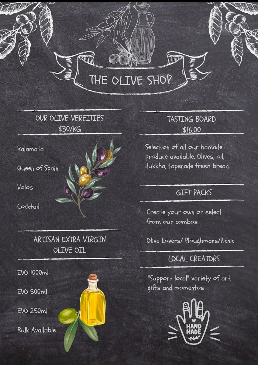 Menu, The Maali café