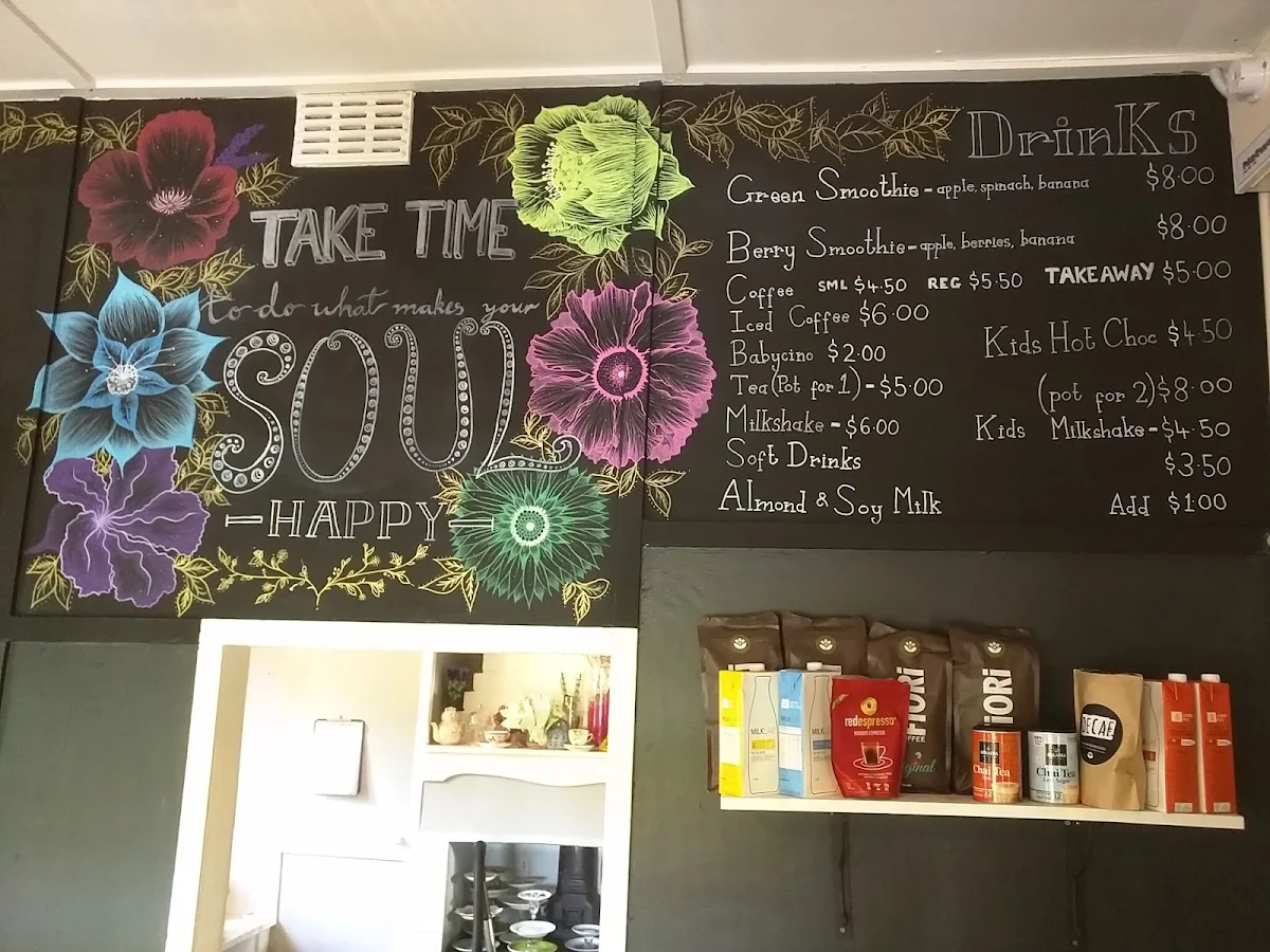 Menu, The Maali café