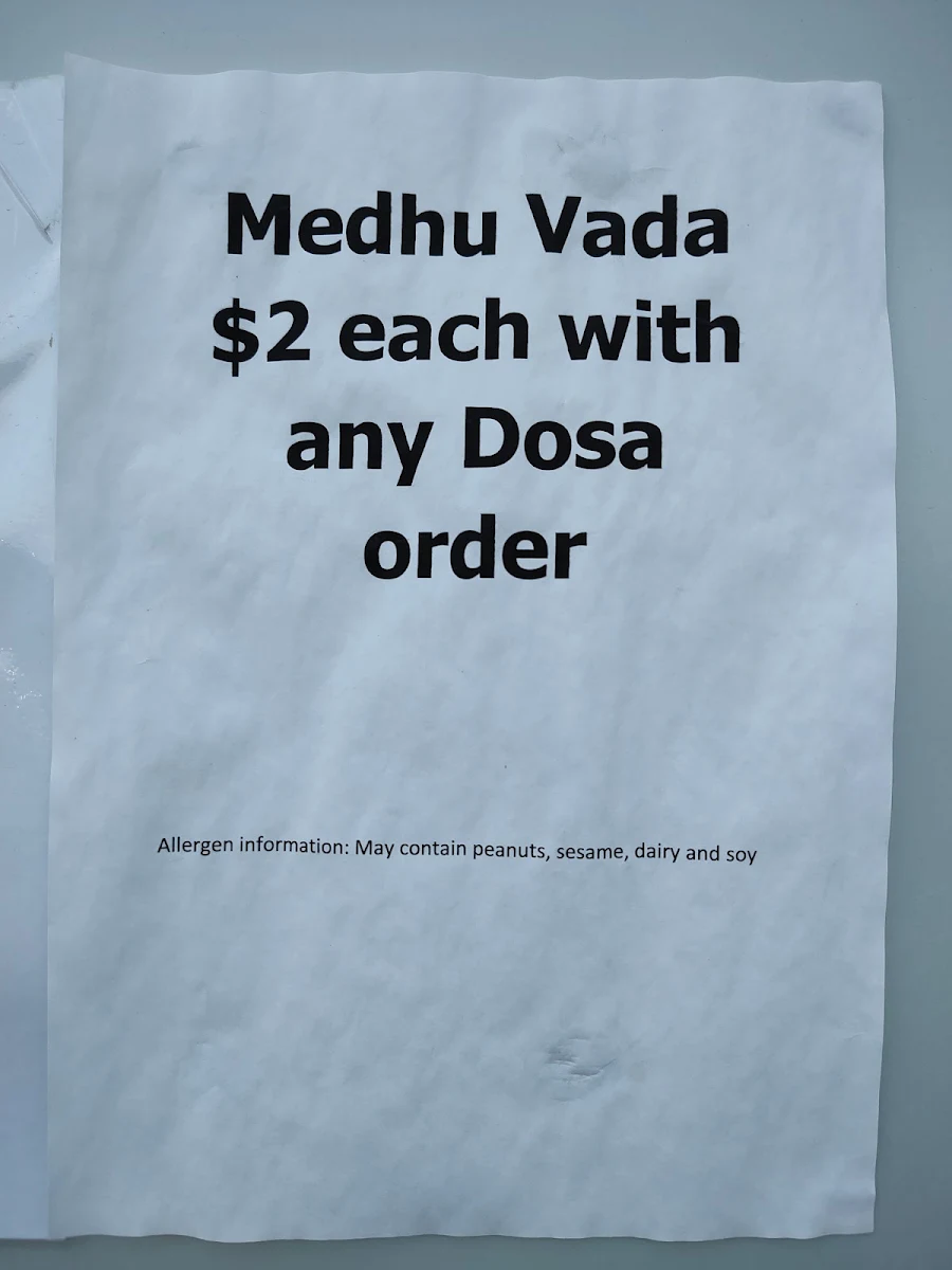 Menu, Tiffin Corner