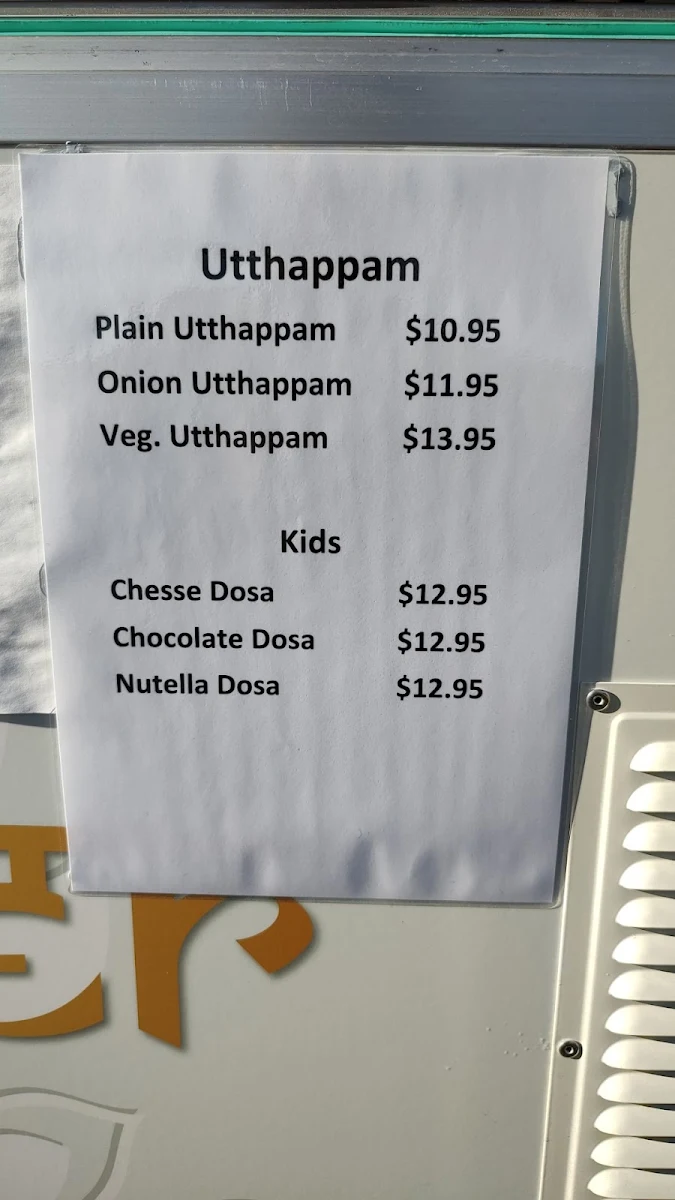 Menu, Tiffin Corner