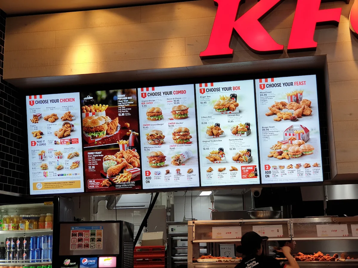 Menu, KFC Victoria Gardens Food Court