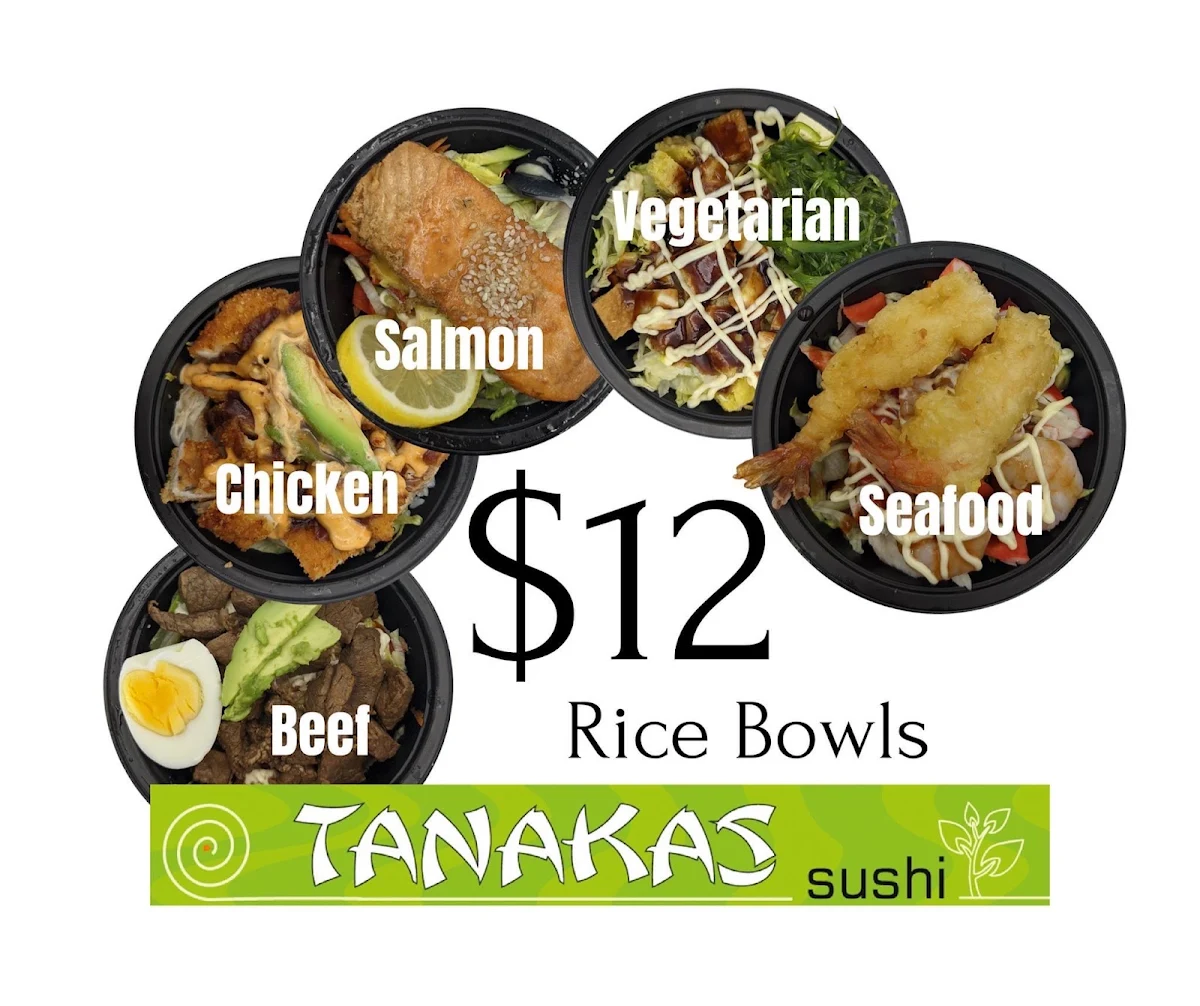 Menu, Tanakas Sushi and (Juice, smoothie bubble tea )