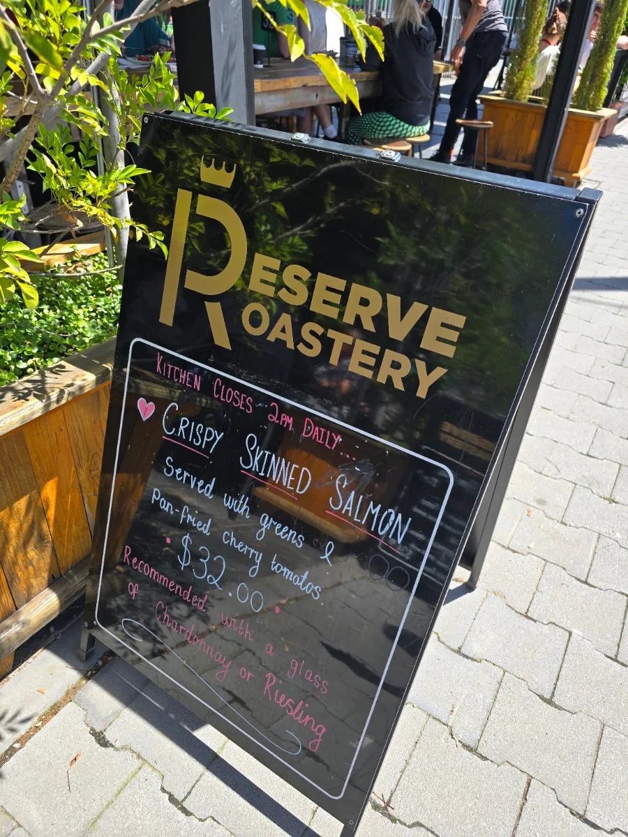 Menu, La Crema Reserve Roastery