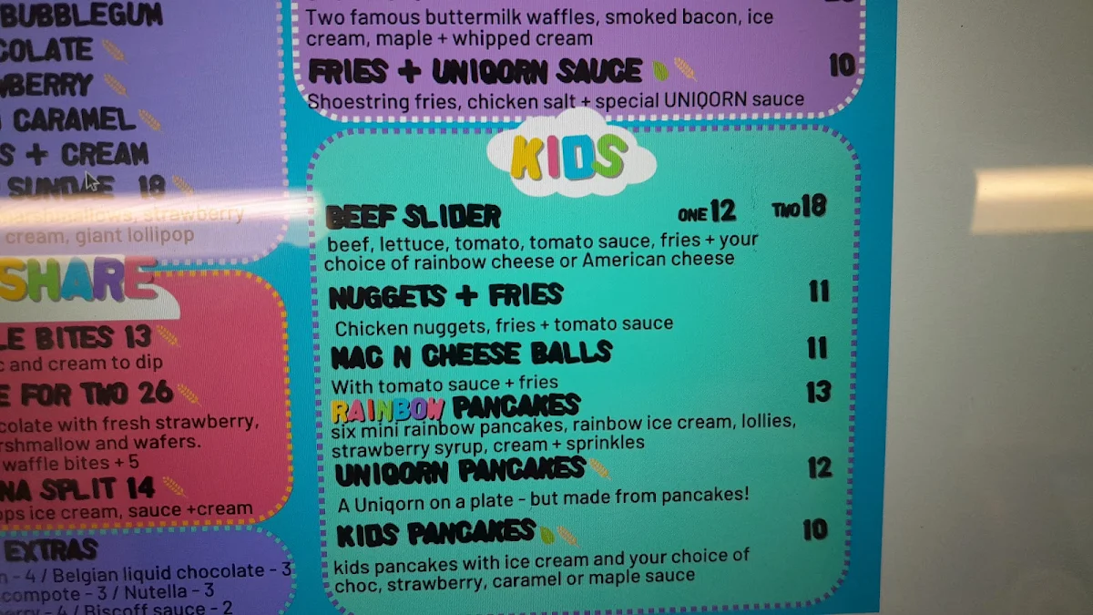 Menu, Uniqorn Eats