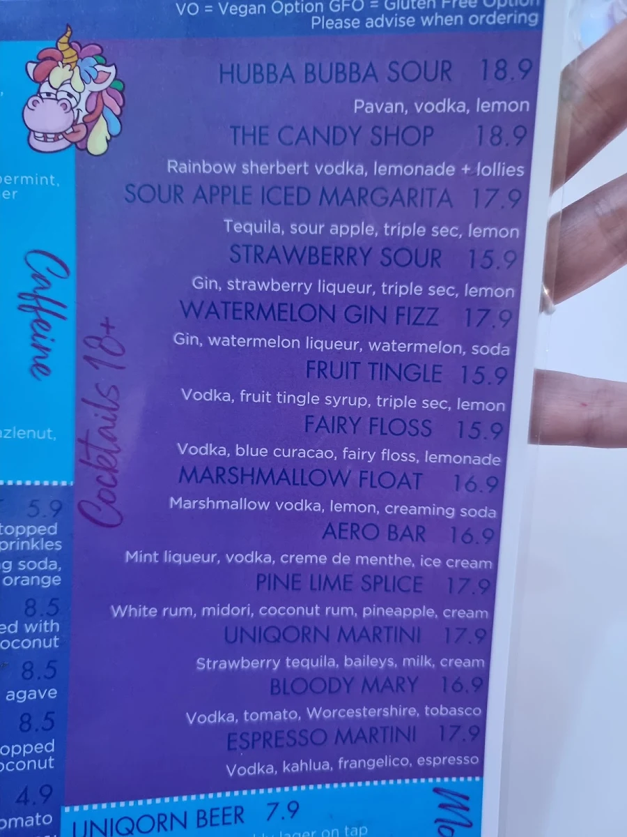Menu, Uniqorn Eats
