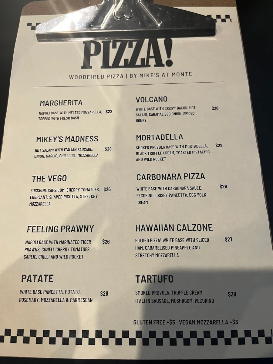 Menu, Monte Lane