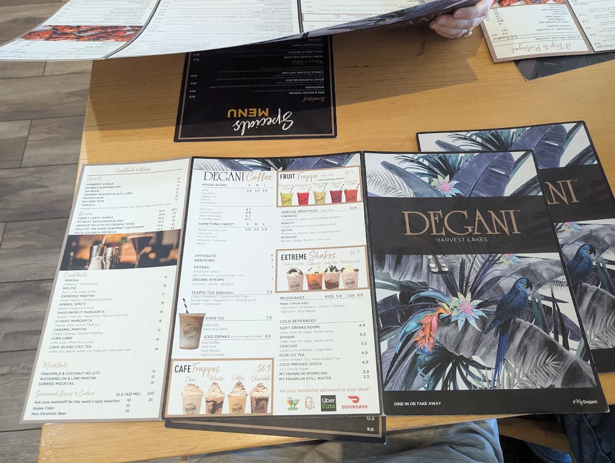 Menu, Degani