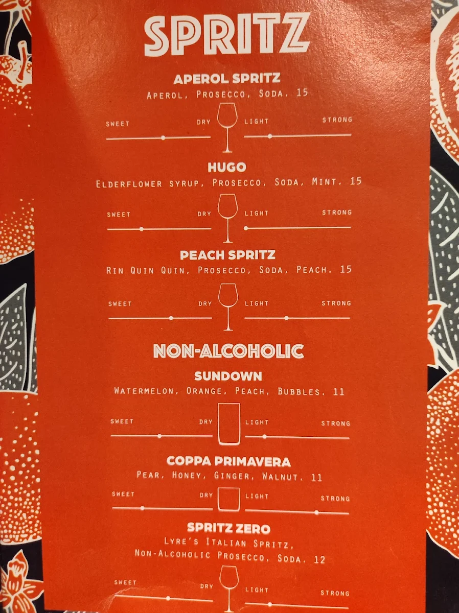 Menu, La Moka