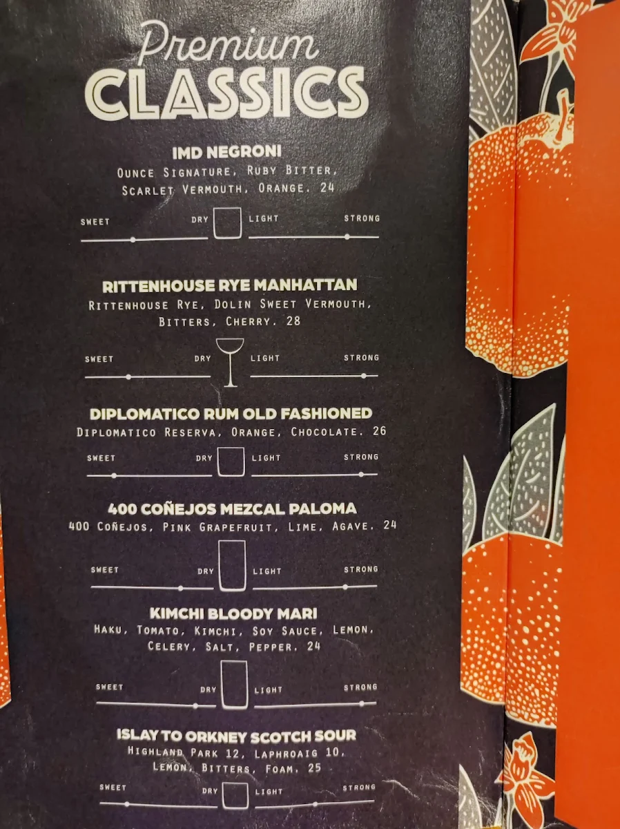 Menu, La Moka