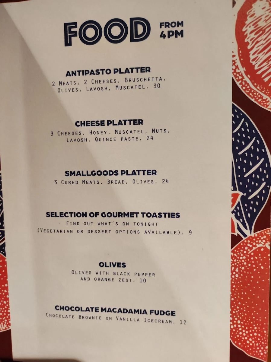 Menu, La Moka