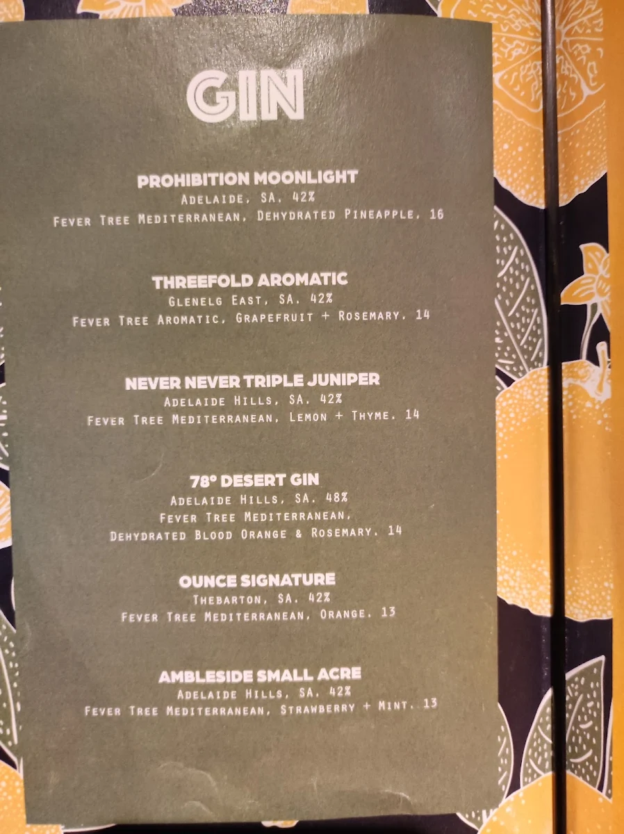 Menu, La Moka
