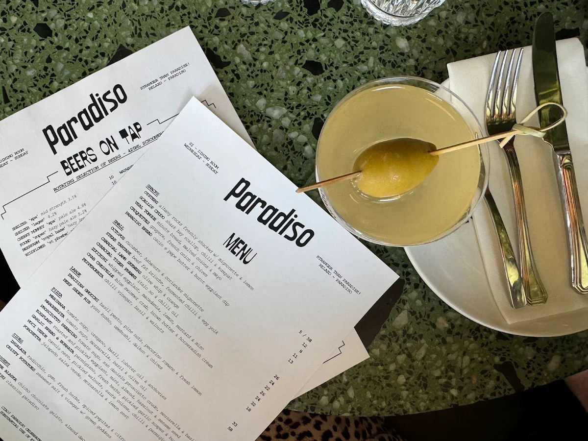 Menu, Si Paradiso