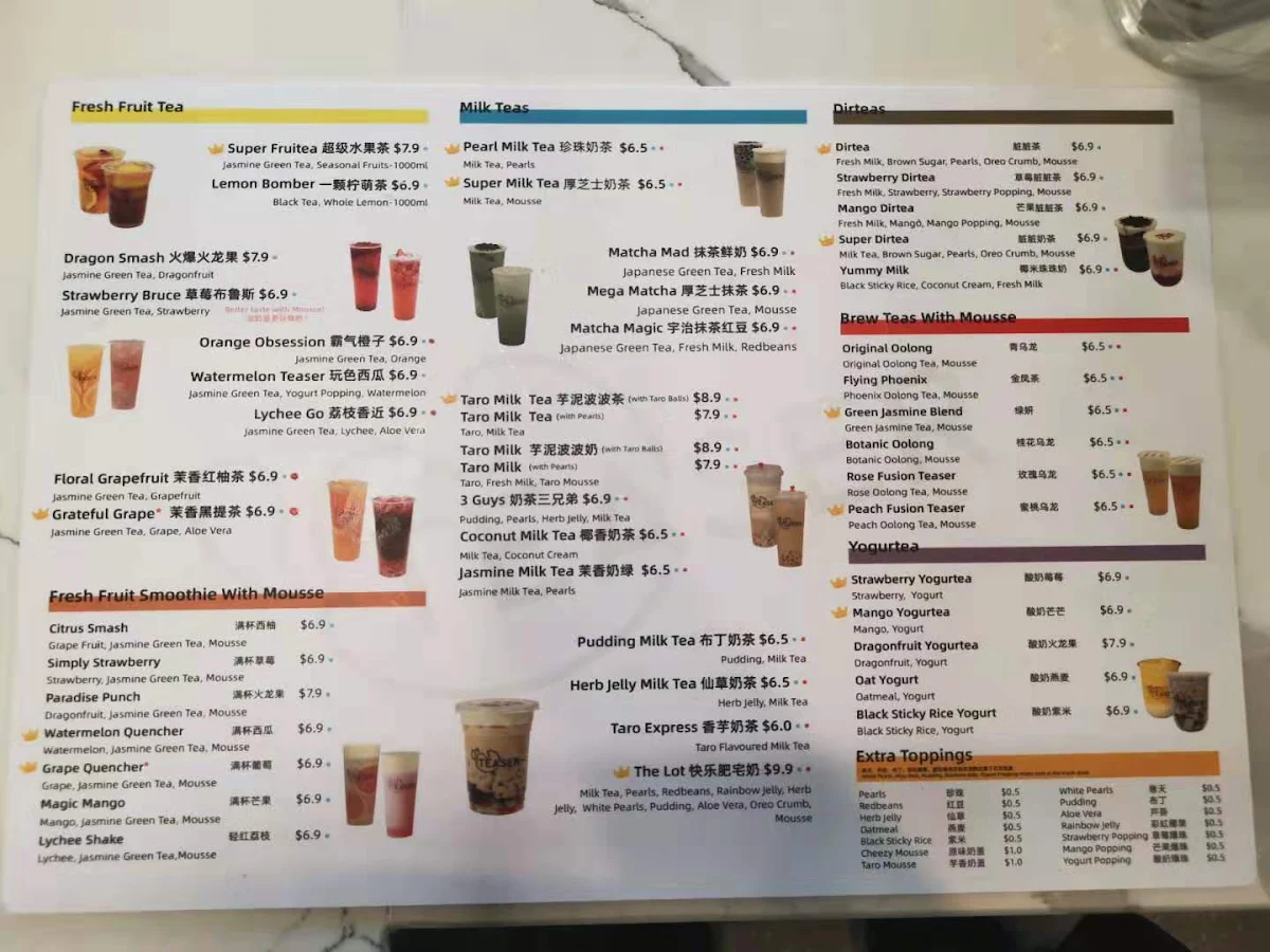 Menu, Teaser - Preston