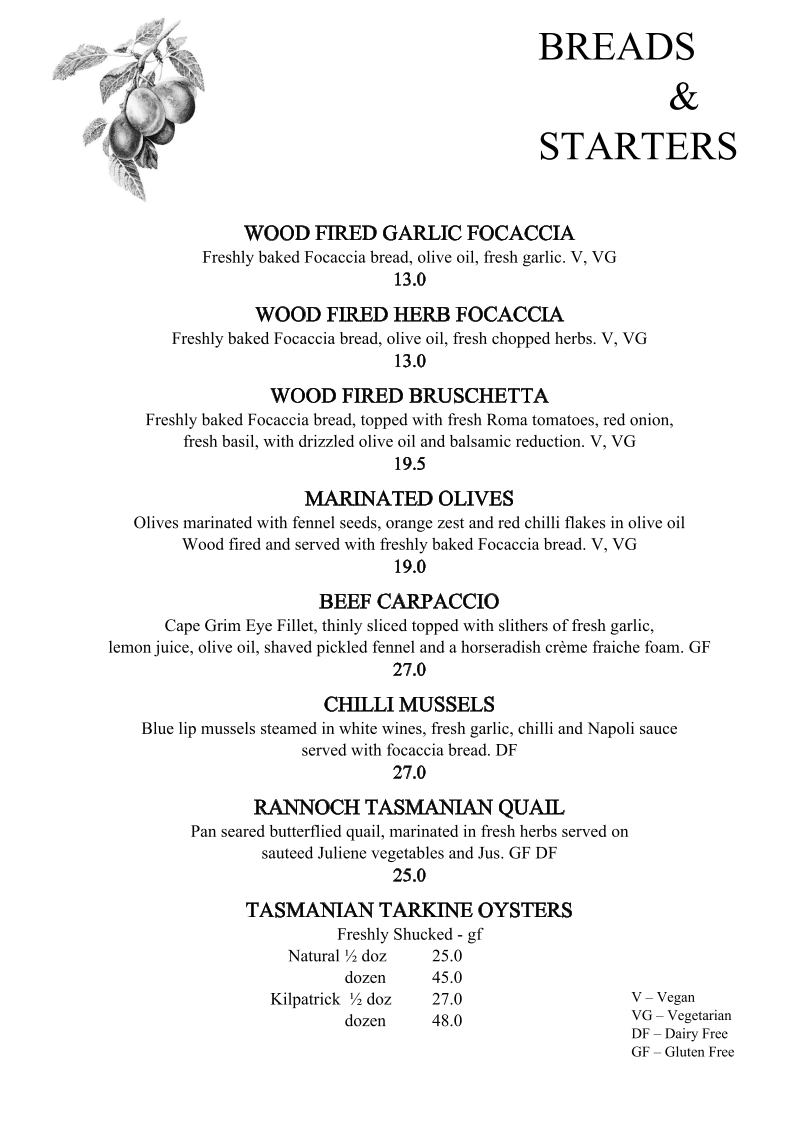 Menu, Applebys Mediterraneo Bar & Grill