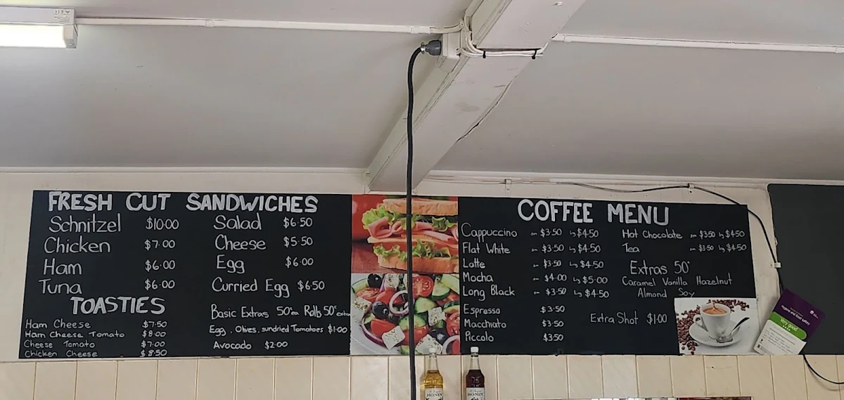 Menu, Anvil lunchshop