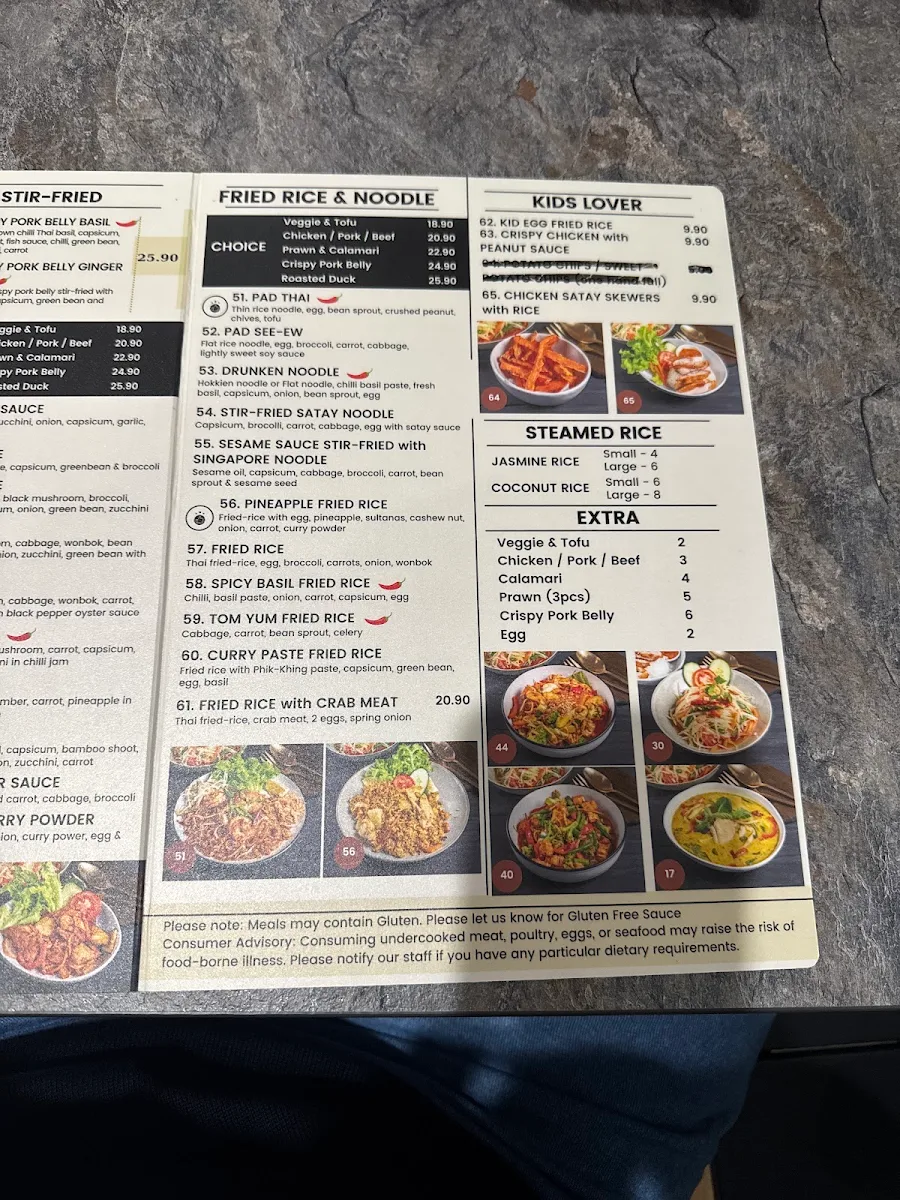 Menu, LITTLE BANGKOK BISTRO