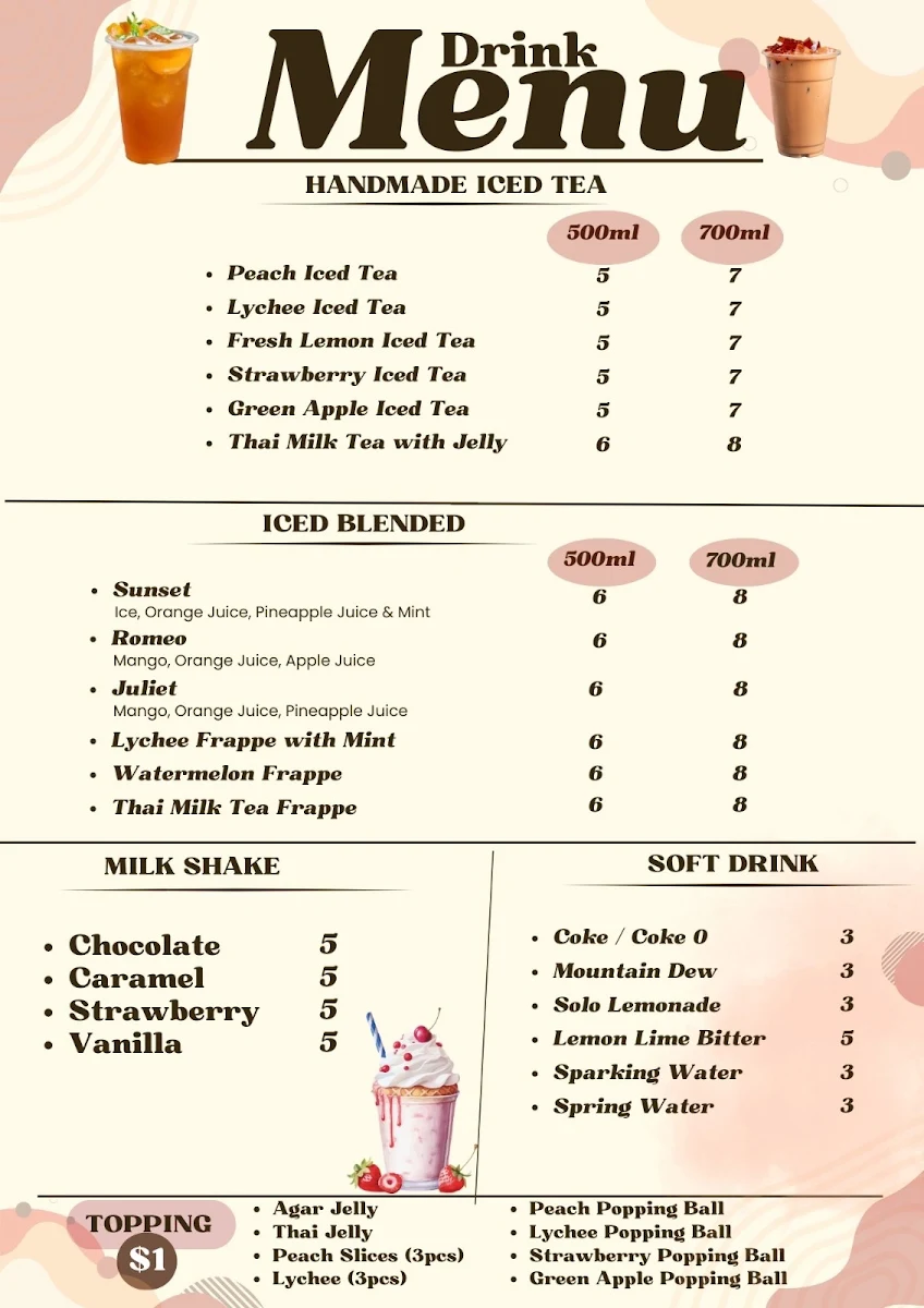 Menu, LITTLE BANGKOK BISTRO