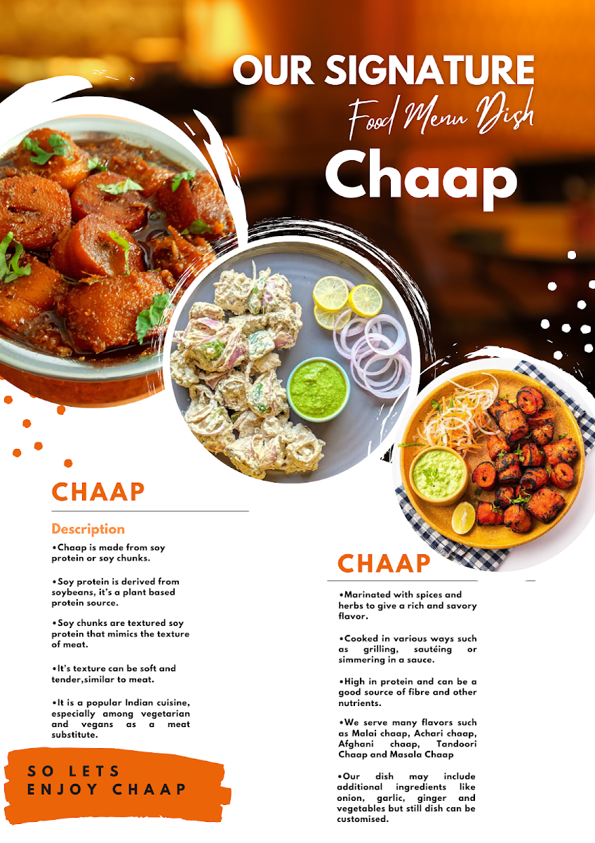 Menu, Chaap Junction