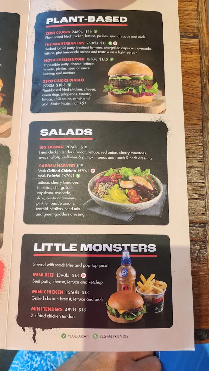 Menu, Burger Urge (Andergrove)