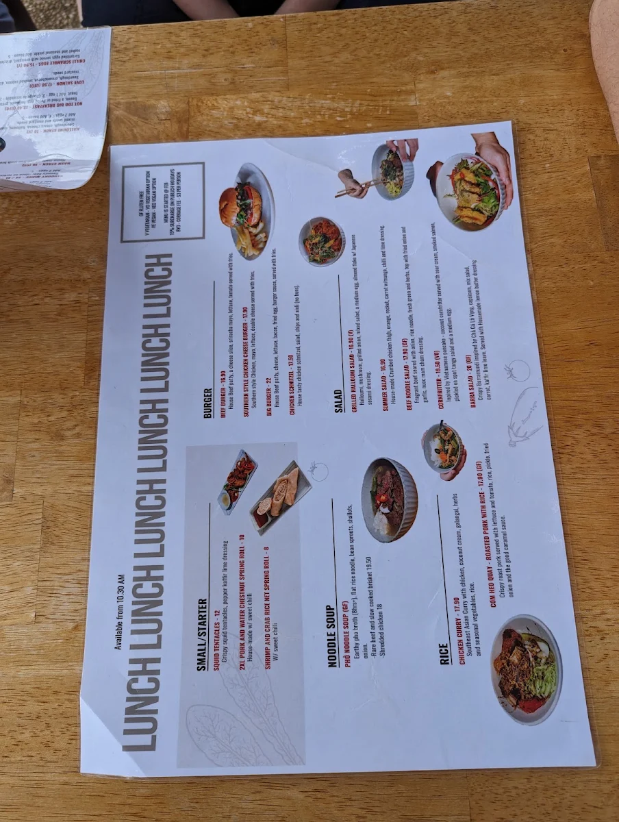 Menu, The Frog's Kitchen