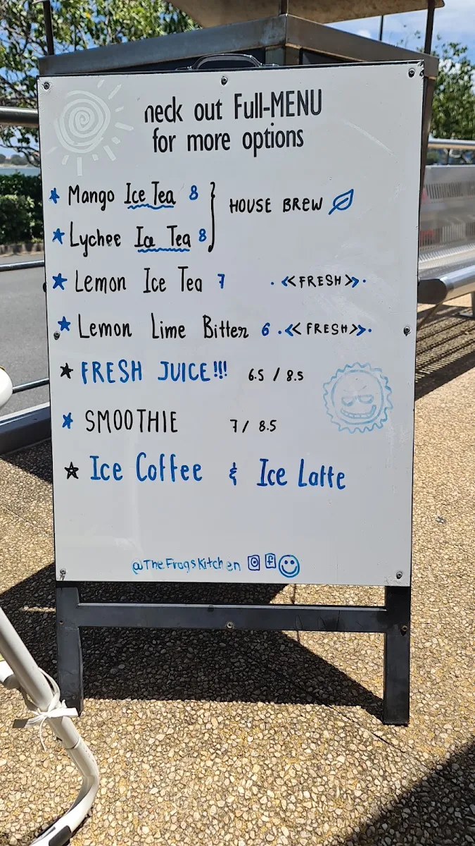 Menu, The Frog's Kitchen