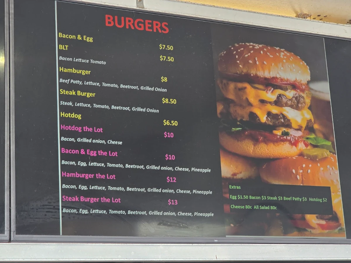 Menu, Oven Fresh Bakery