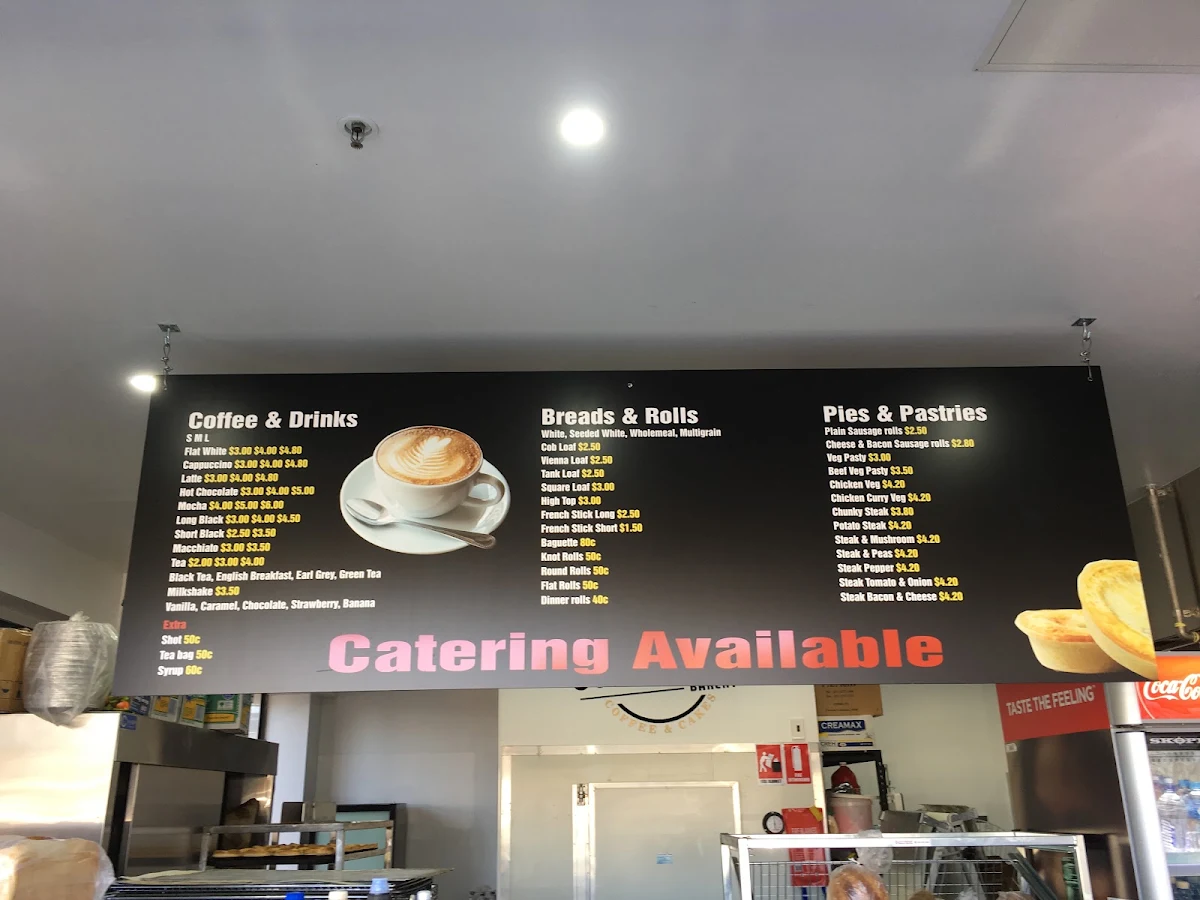 Menu, Oven Fresh Bakery