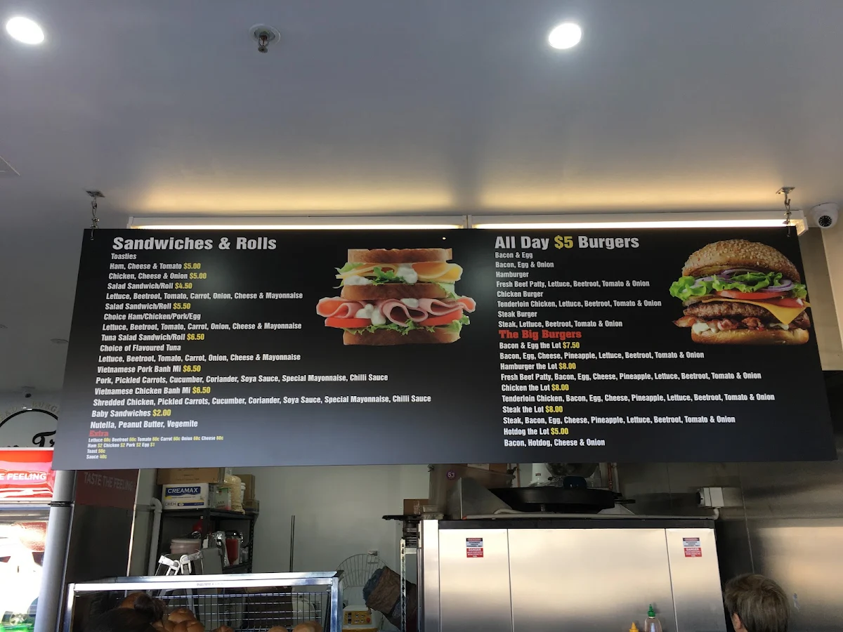 Menu, Oven Fresh Bakery