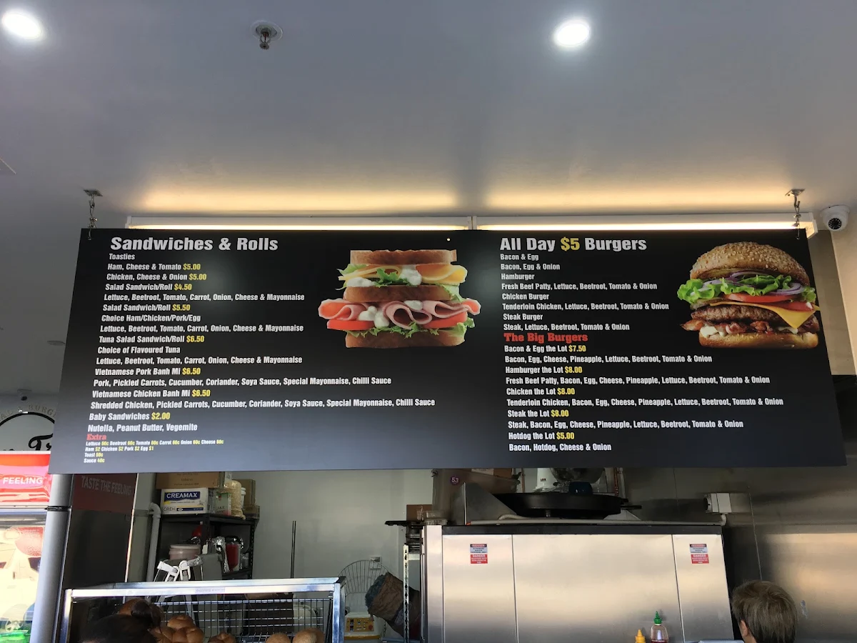 Menu, Oven Fresh Bakery