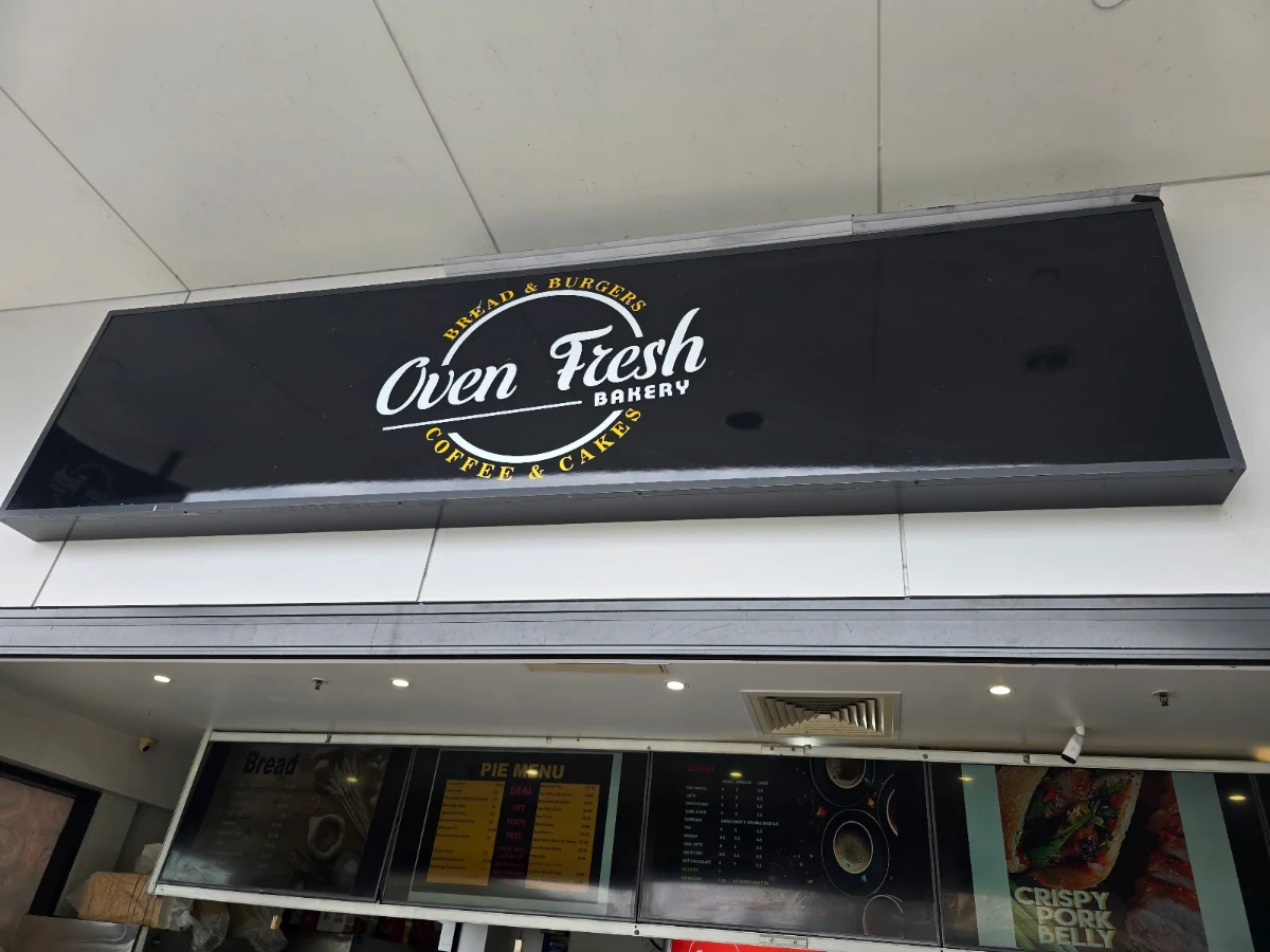 Menu, Oven Fresh Bakery