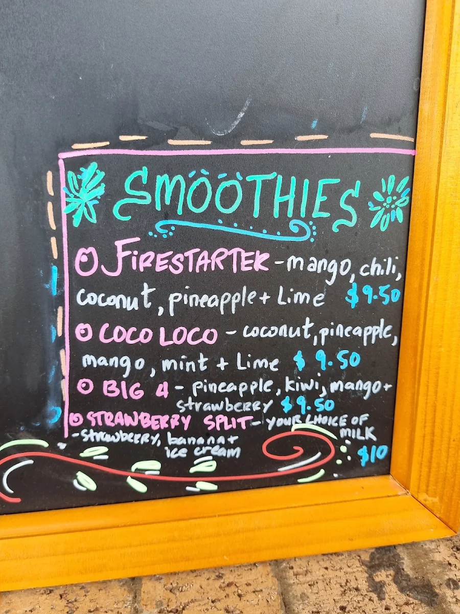 Menu, Holmes St Cafe