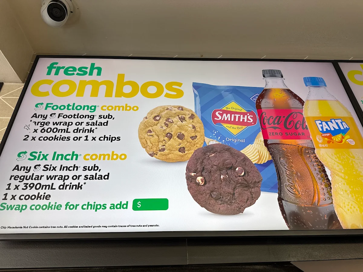 Menu, Subway