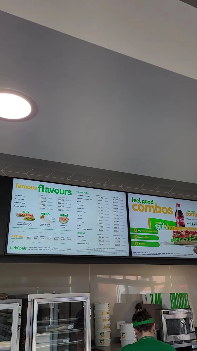 Menu, Subway