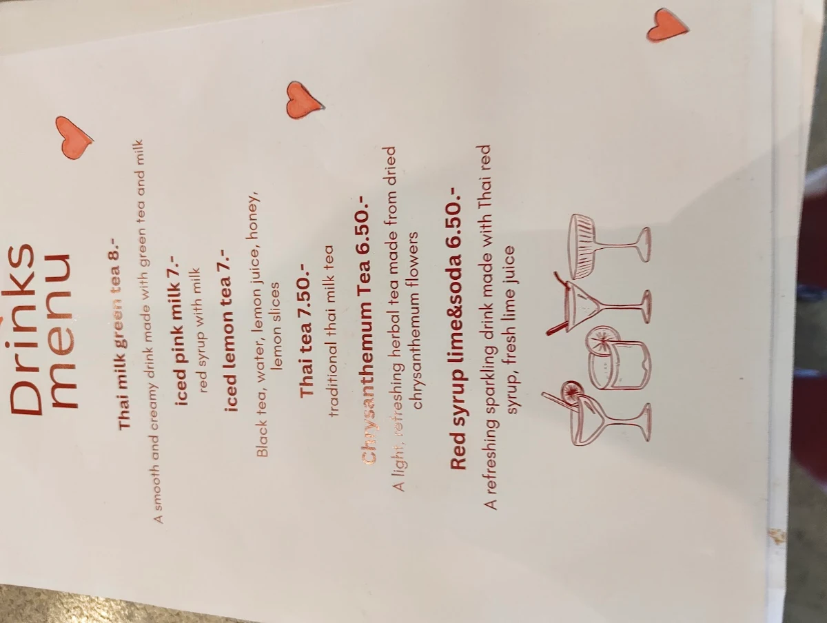 Menu, Phicha Thai Bistro