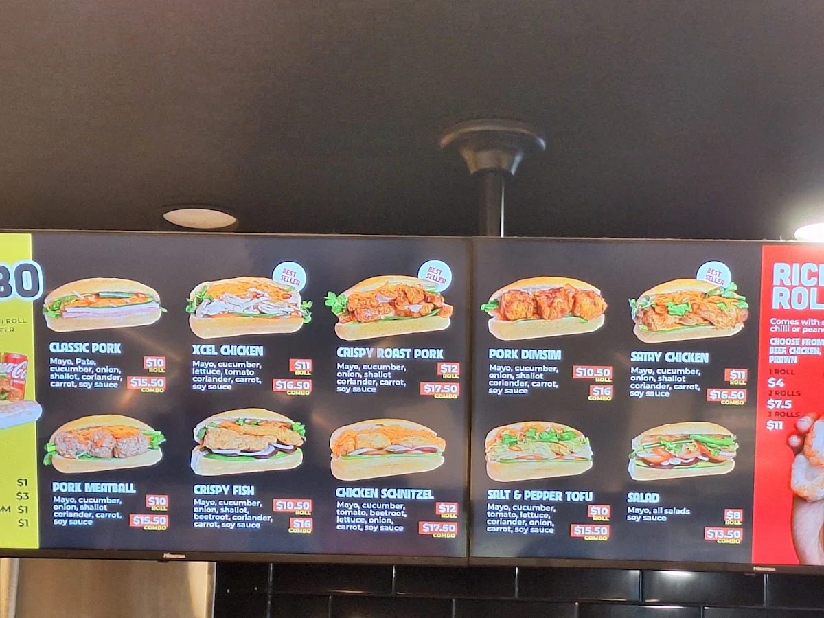 Menu, Xcell Roll